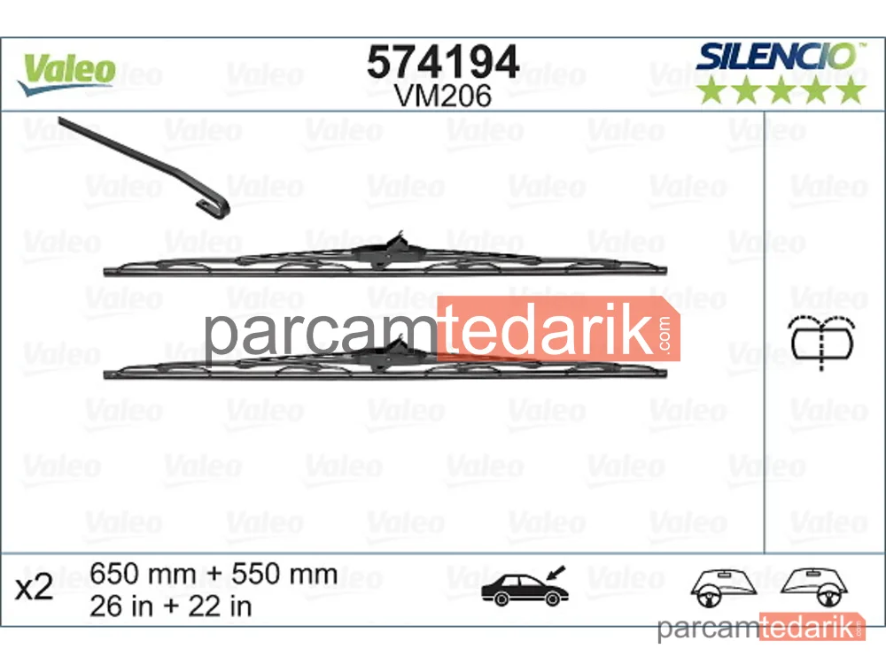 574194 | Silecek Süpürgesi (650 mm) — Mercedes-Benz Vito, Mercedes-Benz V-Serisi, Mercedes-Benz Viano